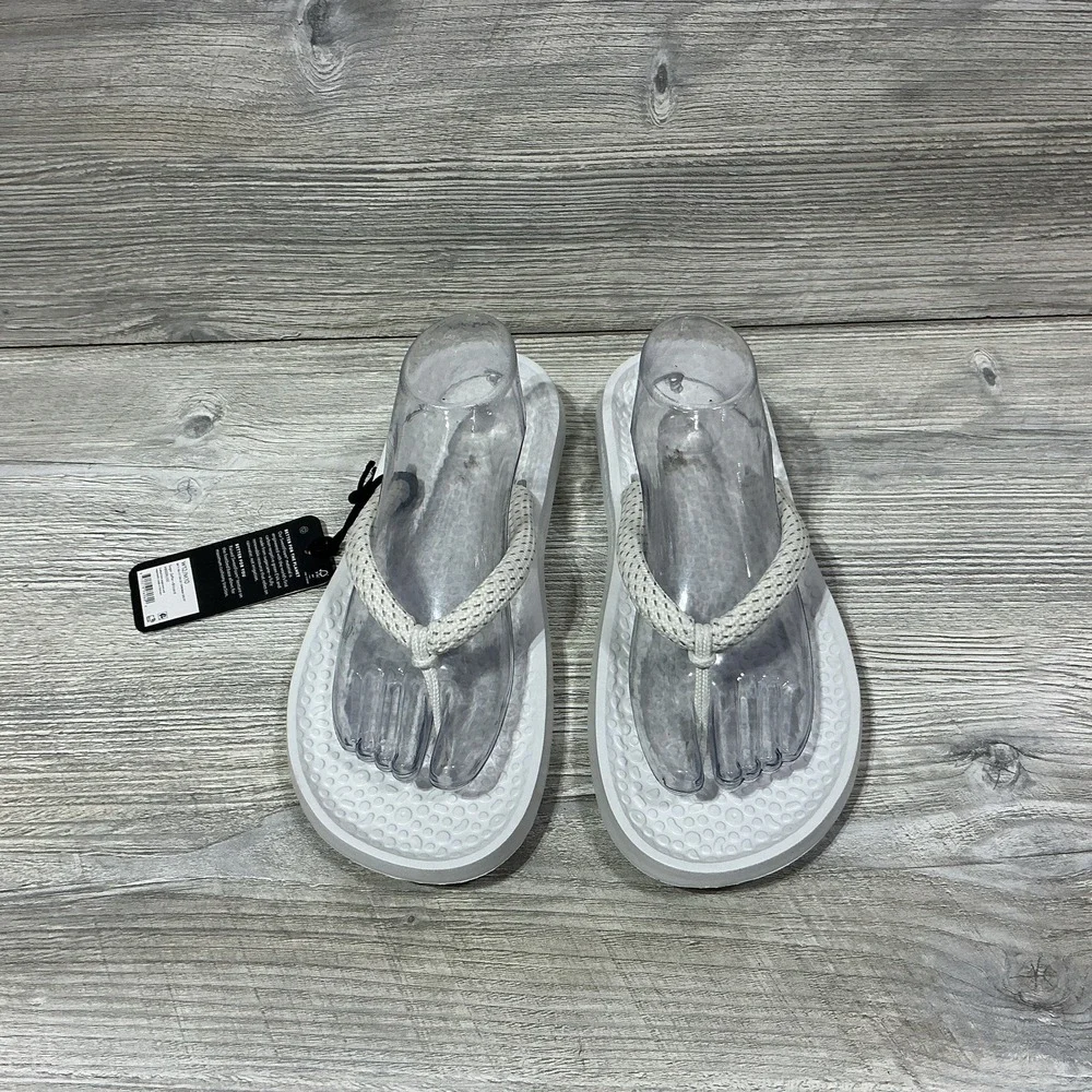 Allbirds Sugar Zeffer Flip Flops Sandals White Summer Size Mens 10 Womens 12 NWT